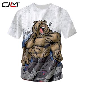 Mann Marke Kleidung Lustige Druck Cartoon Bär 3D T-shirt Kompression T Shirts Herren Punk Stil Kurzarm T-shirt 7XL 220623