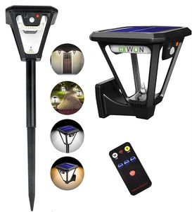 Güneş USB Çift Şarj Dış Işıklar Hareket Sensörü 2 Renk Sıcaklığı 100LEDS 360 ° Tek Kafa Duvar Işık Dış Mekan IP65 Ön Kapı Bahçesi Yard Veranda için Su Geçirmez