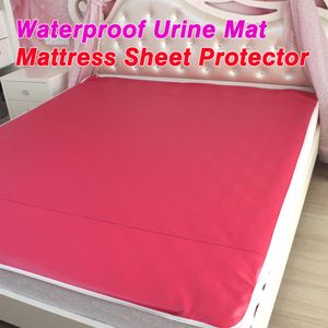 Pu Leather Waterproof Mattress Sheet Protector Pad Cover Bed Washable Adults Children Kids Faux Leather Waterproof Urine Mat209L