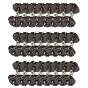 24pcs ho escala 1 87 36 Metal DC Wheels para modelos de modelagem ferroviária C8724 220715