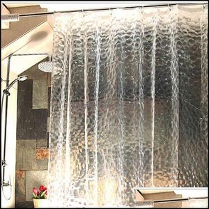 Duschgardiner badrumstillbehör bad hem trädgård d transparent gardin vatten kub vattentätt klart badkar stall x cm drop de