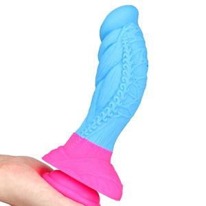 2021New Soft Anal Dildo Penis With Sug Cup Big Dick Vagina Massager Kvinnlig Masturbator Sexiga leksaker för män Kvinnor