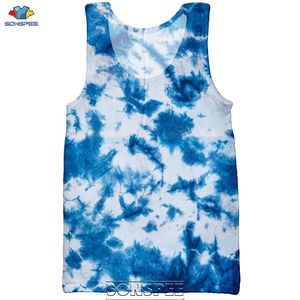 SONSPEE 3D Print Summer Tie Dye Canotte da uomo Casual Hip Hop Fitness Bodybuilding Palestra Muscoli Uomo senza maniche Cool Vest Shirt 220622