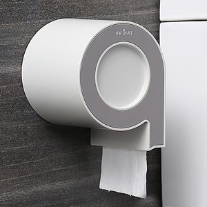 バスルーム用のWCロールスタンドを掘削することなく、壁掛けトイレットペーパークリエイティブタオルY200108