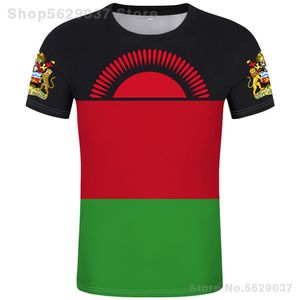 Malawi t camisa diy livre personalizado nome flexível número mwi camiseta nação bandeira mw malawian país faculdade impressão po roupas 220609