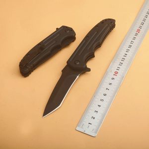 Top quality KS 1731 Flipper Folding Knife 8Cr13Mov Black Tanto Point Blade Glass Fiber Handle EDC Pocket Knives