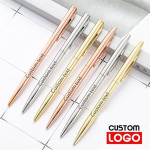 Metal Ballpoint Pen Business Signature Pen School Gift Persing Pen Pen Custom Название Оболочные канцелярские товары 220712