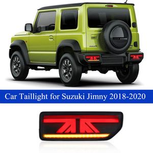 LED-bakre broms bakre dimljus för Suzuki Jimny Car Taillight Assembly 2018-2020 Dynamisk svängsignalslampa Auto-tillbehör