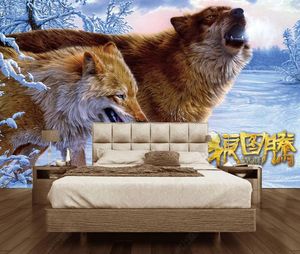 Custom 3D Tapete Mural Wolf Wand Hintergrund Wand Design Wohnzimmer Schlafzimmer Lounge Dekaration Tapeten an den Wänden