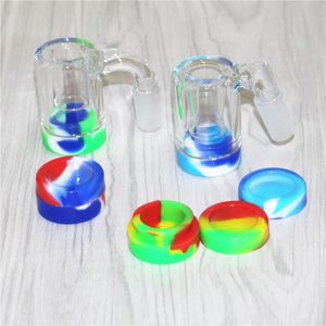 14mm 18mm Glass Reclaim Catcher Adapter Handmake Smoking Ash catchers with quartz nail 45&90 degrees Ashcatcher water pipes bongs dab oil rigs