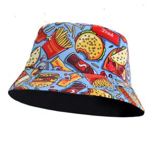 Summer Fisherman Women's Bucket Hat Men Reversible s For Women Cap Printed Bob Panama Female Hip Hop Sun Men's 220513