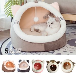 Cachorro Cat Cama Quente Pet Cesta Removível Gatinho Espreguiçadezinha Casa Macio Macio Mat Mat Saco Aconchegante Camas e Casas 220323