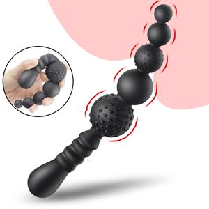 5 Butt Beads Soft Silicone Anal Plug Vagina Masturbator Male Prostate Massage Adult Product sexy Toys for Couple Man Gay 18 Beauty Items
