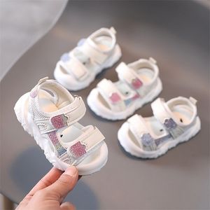 Çocuklar yürümeye başlayan çocuk bebek bebek kız gündelik plaj spor düz yumuşak taban çocuklar bebek yaz sandalet ayakkabı 6m 220607