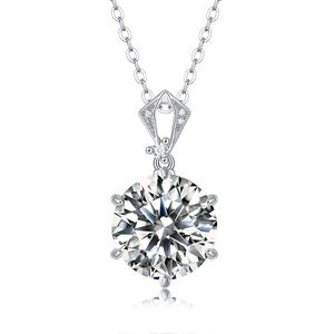 Sterling Silver VVS1 D Color 10.0 ct Moissanite Collana Lab Grown Diamond Windmill Collana con ciondolo per donne e ragazze Gioielli da sposa