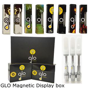 Glo Cartridge 0.8ml 1.0ml Ceramic Atomizer 510 Vape Cartridges Packaging Thick Oil Tank empty Disposable Vaporizer pen Magnetic Box