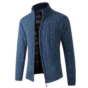 Мужские свитера мужские кардиган -свитер -молнии вязаная теплое кабельное крючко