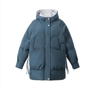 女性の冬の厚いフード付きジャケットコットン長い暖かいパッド入りレディス用のパーカプラスサイズ2xl冬のコート