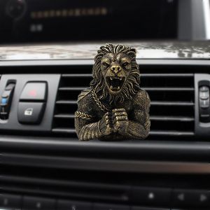Interior Decorations Car Air Freshener Diffuser Vent Clip Provides Long-Lasting Scent Vintage Roaring Gorilla Lion Wolf