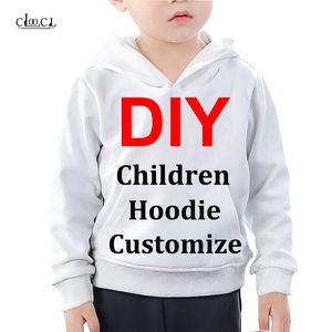 Family Fitted 3D Print DIY Personalized Design Children Hoodies Own Image P o Star Singer Anime Boy Girl Casual Tops B355 220704