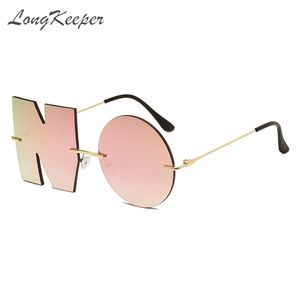 Litera bez krawędzi bez ogłuszania luksusowy punkowy metalowy różowy obiektyw okularów słonecznych men trend uv400 odcienie gafas 220620