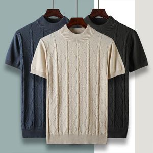 Męskie koszulki Summer Mathing Modna moda w stylu Koreański Casual 8xl T-shirt męski modny O Neck Lose Dzianin Tees Tops S69men's