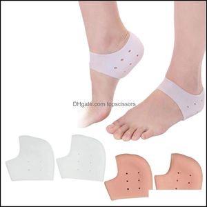 Sile Moisturizing Gel Heel Socks Cracked Foot Feet Skin Care Protector Tool för män och kvinnor släpper leverans 2021 behandlingshälsa skönhet k