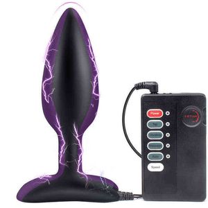 NXY Sex Anal Toys Electric Stymulation Sluckone Silicone Butt Toys Electro Shock Exation Egance E Stim Massage Electroshock наборы 1220