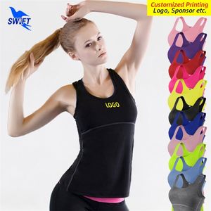 Spor Yeleği için Kadın Spor Tank Toplarını Özelleştirme Fitness Kolsuz T Shirt Spor Giyim Hızlı Kuru Yoga Çalışan Egzersiz Giysileri 220704