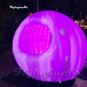 Kişiselleştirilmiş Reklam Şişme Dome Çadır 2.5 M Yükseklik LED Hava Blow Up Parti DJ Booth Kulüp Etkinliği için RGB Işık Ile