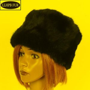 Berets Fur Bomber Fat For Women Winter Outdoor Warm Real Hats Natural Quality Lady Full Pelt 100% CapBerets BeretsBerets