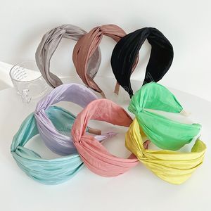 Spring Colorful Organza Cross Hairbands Braid Headbands Ornament Accessories Hair Accessories Wholesale