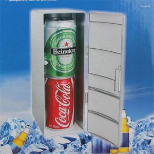 가제트 미니 냉장고 음료 음료 캔 휴대용 냉각기/따뜻한 냉장고 랩톱 PC를위한 냉각기 전력