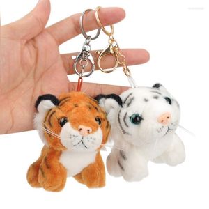 Keychains Plush Keychain Stuffed Animal Tiger Toy Soft Charm Keyring Cute For Kids Bag Purse Backpack Handbag Enek22