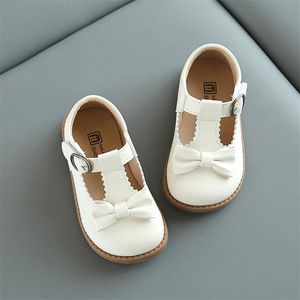 Spring Kids Toddler Baby TStrap Princess Leather Child Bambine Mary s White Dress Shoes 1 2 3 4 5 6 7 Years 220705