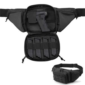 Outdoor Tactical Gun Waist Bag Holster Chest Military Combat Camping Sport Hunting Athletic Shoulder Sling X261A 220512
