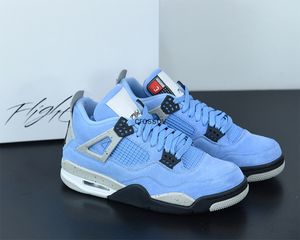 Mens Basketball Shoes 4S Jumpman 4 University Blue fashion outdoor running trainers sports Sneakers Ship Size 7-13 With