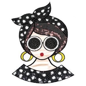 Sewing Notions Fashion Gilrs Patch DIY Clothes Stickers Sequins Large Biker Badge Iron on Patches for Clothing Strange Things