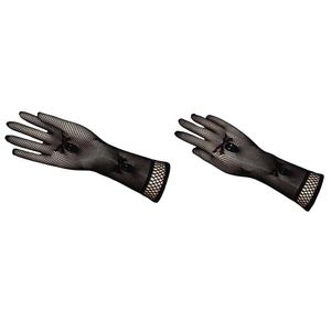 Five Fingers Gloves Women Mesh Bat Full Finger Fishnet Glove Cosplay Costume For Party 101AFive