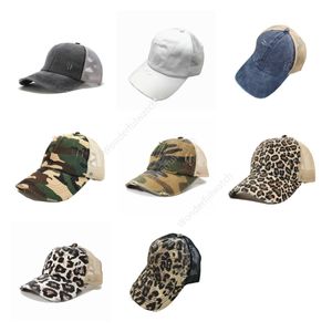 Trendy Cross Messy Buns Pony Cap Бейсбол Trucker Mesh Hat Ponytail Snapback Спортивные кепки Pony Tail Hats для женщин 500 шт. DAW452