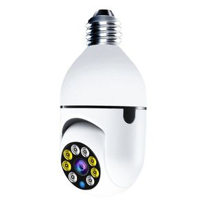 WiFi E27電球監視カメラナイトビジョンフルカラー自動人間追跡4xデジタルズームビデオセキュリティモニターカム