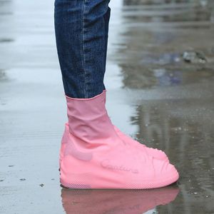 Rain Boots Waterproof Shoe Cover Silicone Unisex Outdoor Waterproof Non-Slip Wear-Resistant Reusable Shoe-Cover