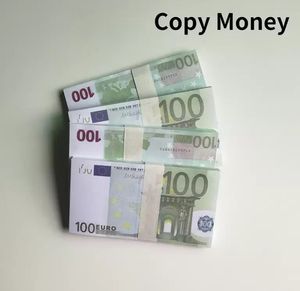 Copiar dinheiro Prop Euro Dólar 10 20 50 100 200 500 FESTIPES FESTOS FALM FILME Money Billets Play Collection 100pcs/Packlaqo