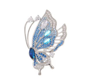 Spilla a farfalla mista micro - zirconi intarsiati luminosi - accessori per abiti con spilla