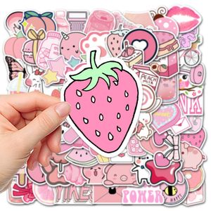 100 pezzi / set adesivi per skateboard piccolo rosa fresco per auto portatile iPad bicicletta casco moto chitarra PS4 telefono frigorifero decalcomanie adesivo bottiglia d'acqua in PVC