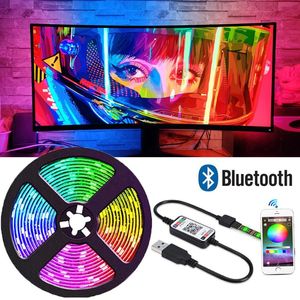 Remsor LED -strip Light Bluetooth App Control Backlight för TV 5V USB TAPE LAMP BAKGRUNDLED RANDSLED