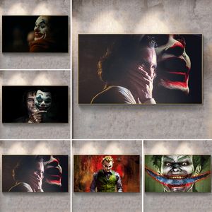 Moderne Filmkunst Poster und Drucke Wandkunst Leinwand Malerei Weinender Clown Bilder für Wohnzimmer Joker Cuadros Home Decor