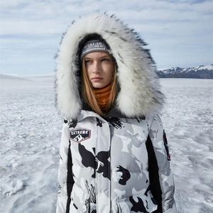 BOSIDENG neue frauen mit kapuze echt pelz kragen lange daunen jacke winter gänsedaunen jacke winter verdicken warme im freien B90142042 201019