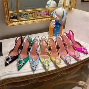 Dress Shoes dress shoes aquazzura luxury designer sandals satin high heeled shoes bow crystal-embellished buckle pointed toe sunflower pcv sandal 10cm dinner dress