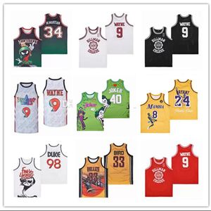 Man Movie Basketball 9 Dwayne Wayne Un mondo diverso Hillman 33 BIRD VALLEY ALTERNATE 34 MARVIN THE MARTIAN FADE 98 Duke PAURA E DELIZIO JOKER Legend Mamba Jersey